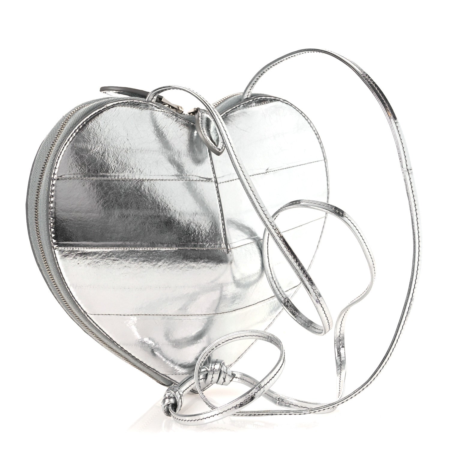 Alaia Laminated Eel Le Coeur Bag Argent 3 of 9