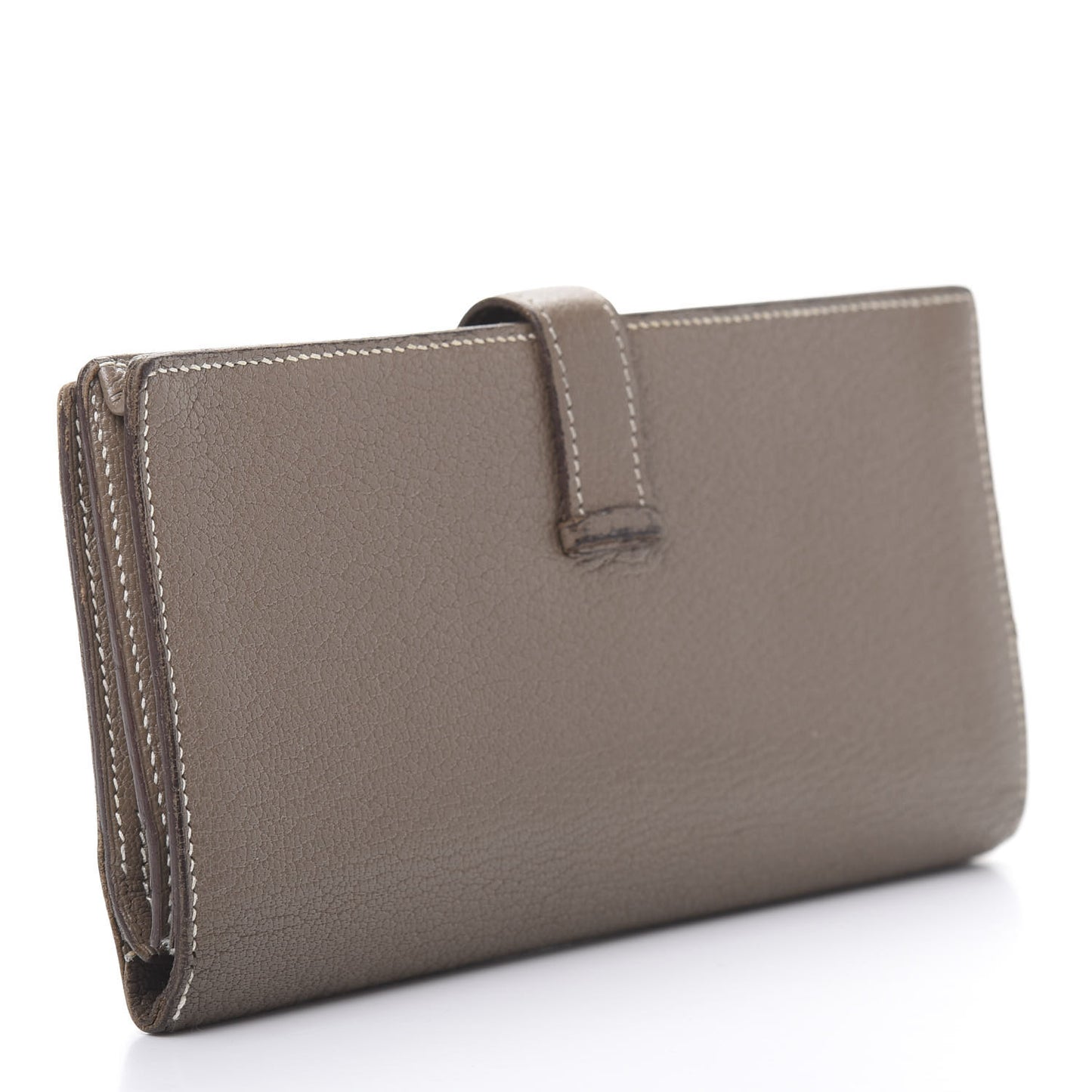 Chevre Mysore Bearn Gusset Wallet Etoupe