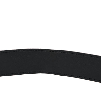 Gucci GG Supreme Monogram Matte Plutone Calfskin Double G 30mm Belt 95 38 Beige Ebony Black 3 of 6