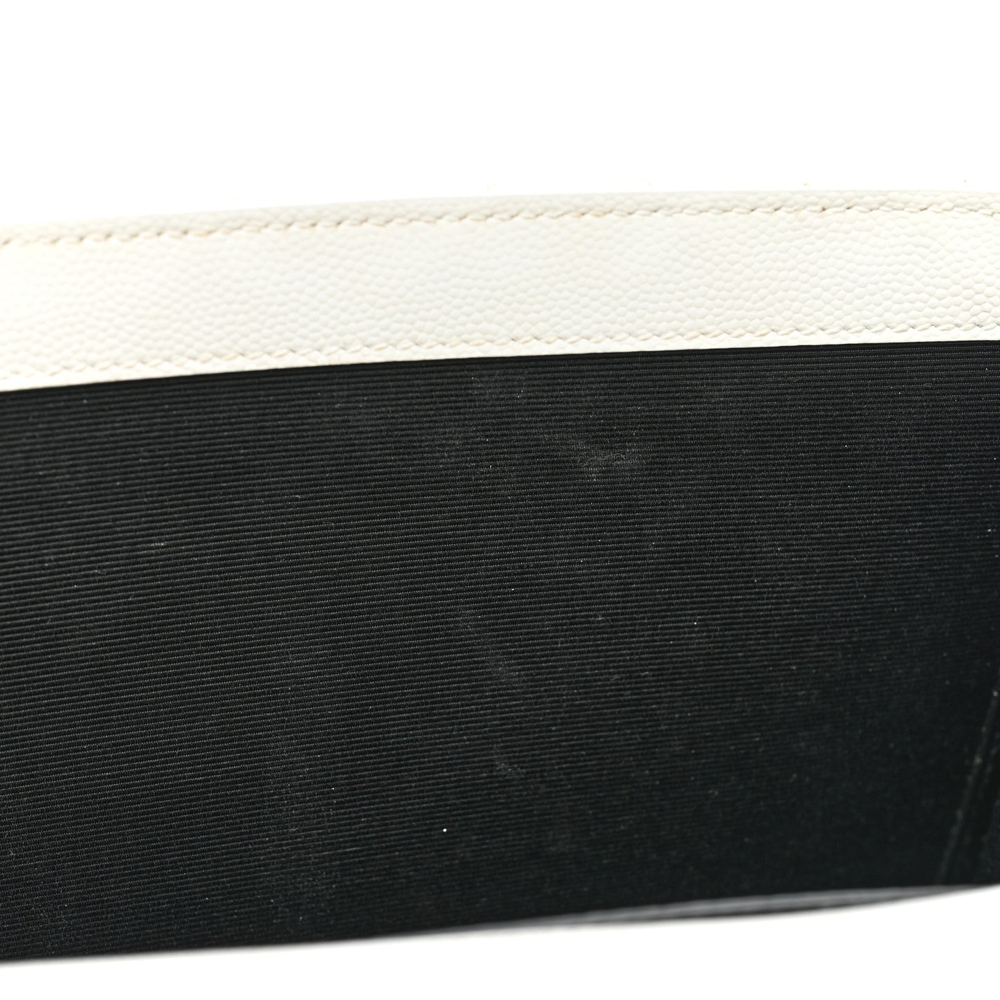 Grain De Poudre Textured Mixed Matelasse Medium Triquilt Monogram Satchel White