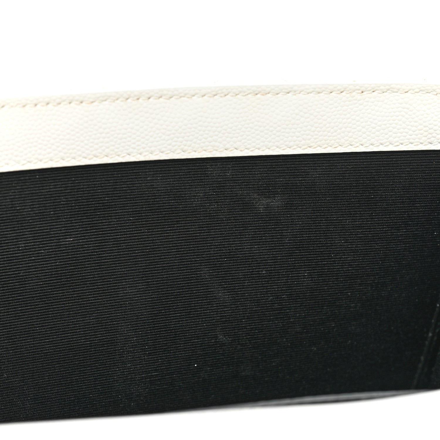 Saint Laurent Grain De Poudre Textured Mixed Matelasse Medium Triquilt Monogram Satchel White 11 of 20