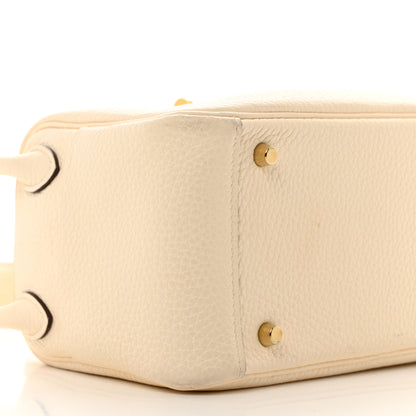 Hermes Taurillon Clemence Mini Lindy 20 Nata 7 of 11