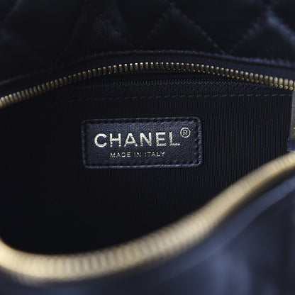 Chanel Lambskin Quilted Large Perfect Meeting Hobo Black 6 of 10