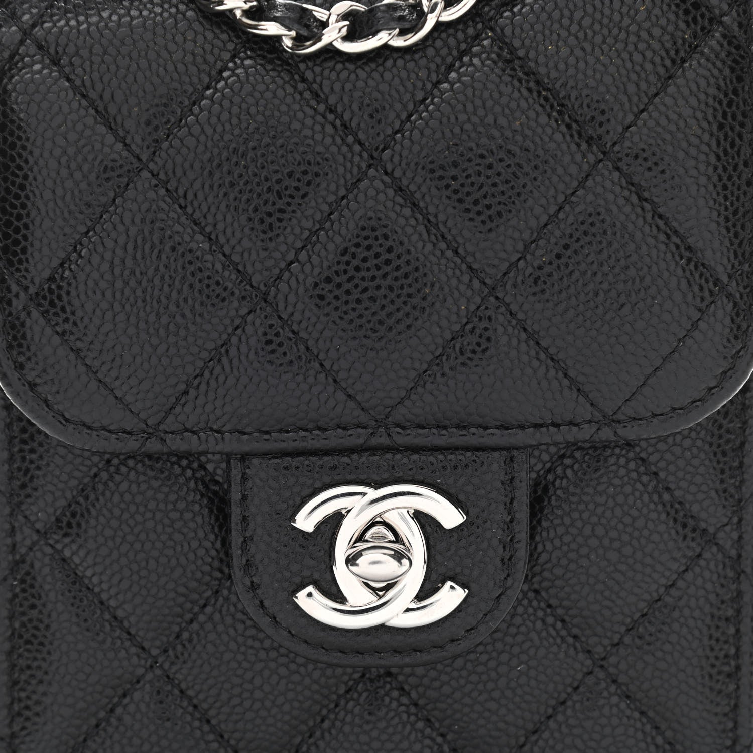 Chanel Caviar Quilted Classic Phone Holder Black 11 of 12
