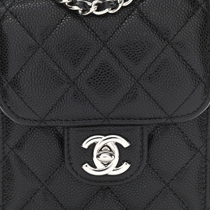 Chanel Caviar Quilted Classic Phone Holder Black 11 of 12
