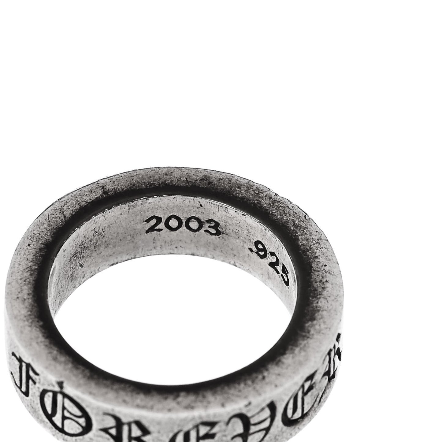 Sterling Silver Cross CH Forever Spacer Ring 48 4.5