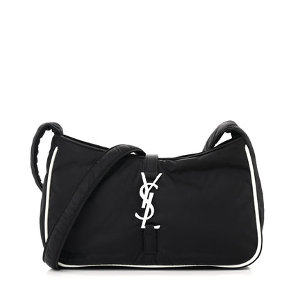 Saint Laurent Econyl Nylon Le 5 A 7 Hobo Black White 1 of 10