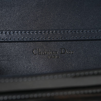 Christian Dior Metallic Patent Micro-Cannage Diorama Wallet on Chain Pouch Onyx Black 6 of 10