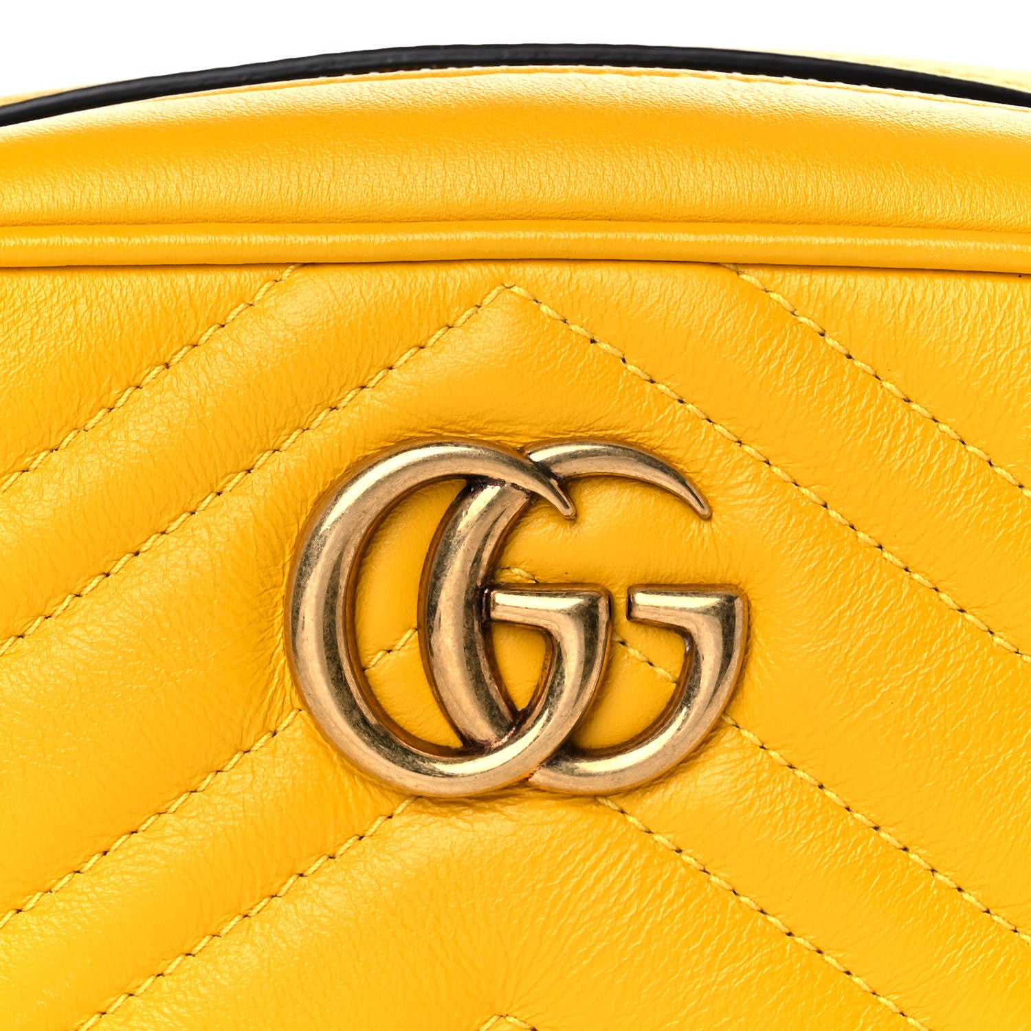 Gucci Calfskin Matelasse Mini GG Marmont Chain Shoulder Bag Stone Topaz 9 of 17