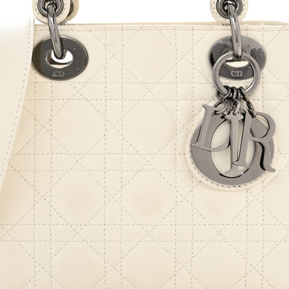 Christian Dior Lambskin Cannage Small My ABCDior Lady Dior White 8 of 14