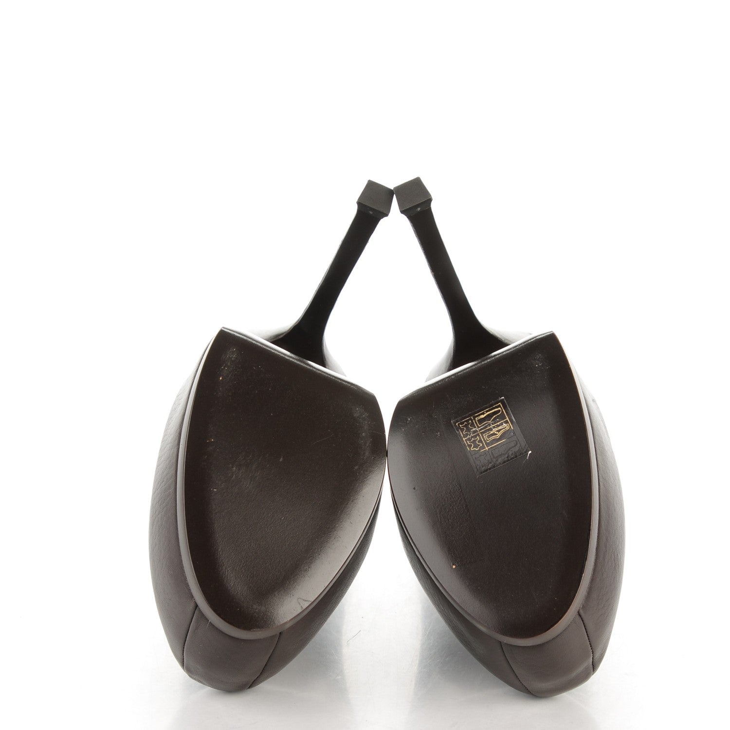 Saint Laurent Calfskin Tribtoo 105 Pumps 40 Chene 5 of 8