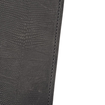 Saint Laurent Lizard Calfskin Embossed Classic Y Clutch Black 12 of 14