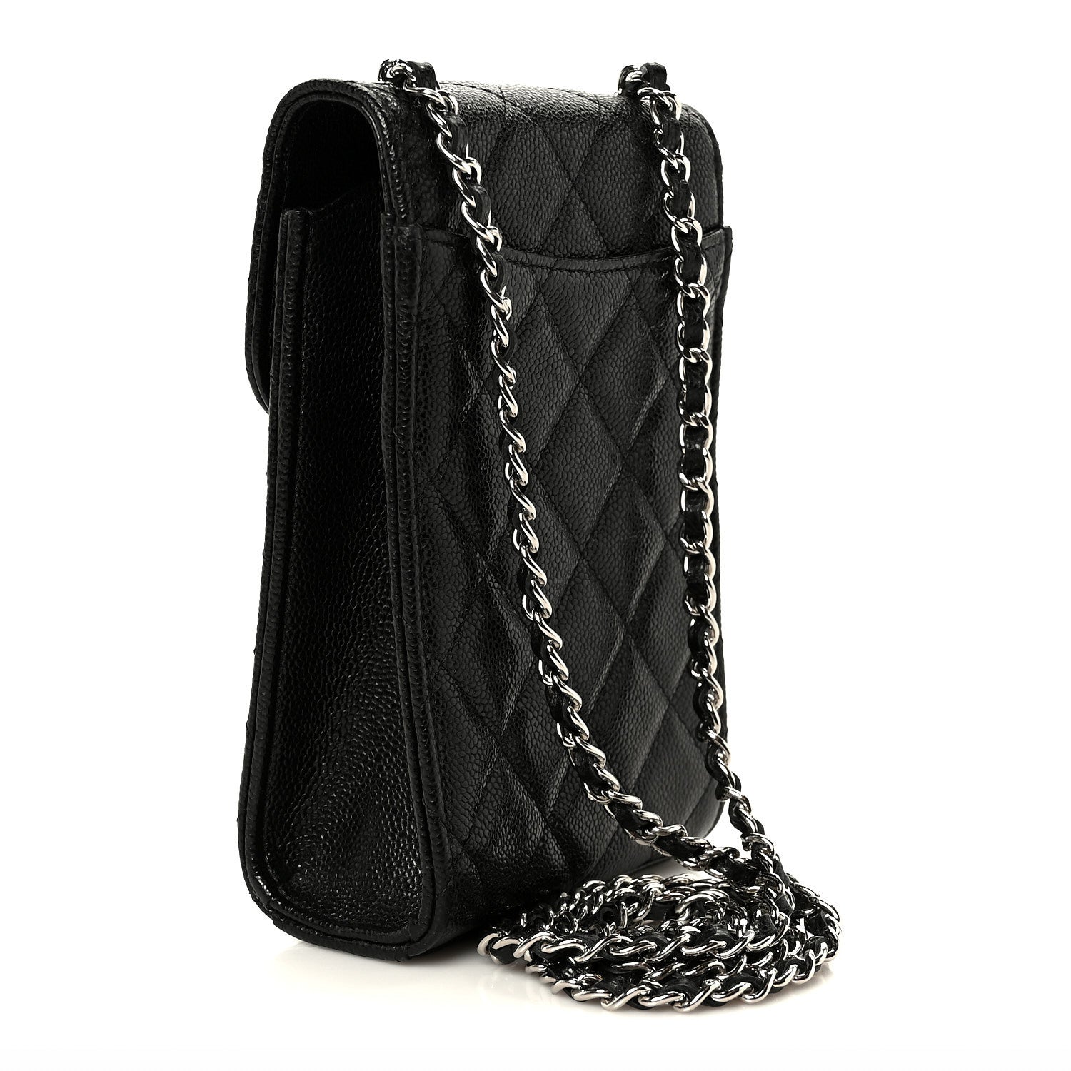 Chanel Caviar Quilted Classic Phone Holder Black 3 of 12