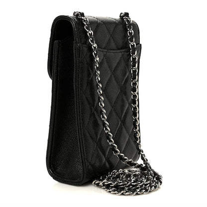 Chanel Caviar Quilted Classic Phone Holder Black 3 of 12