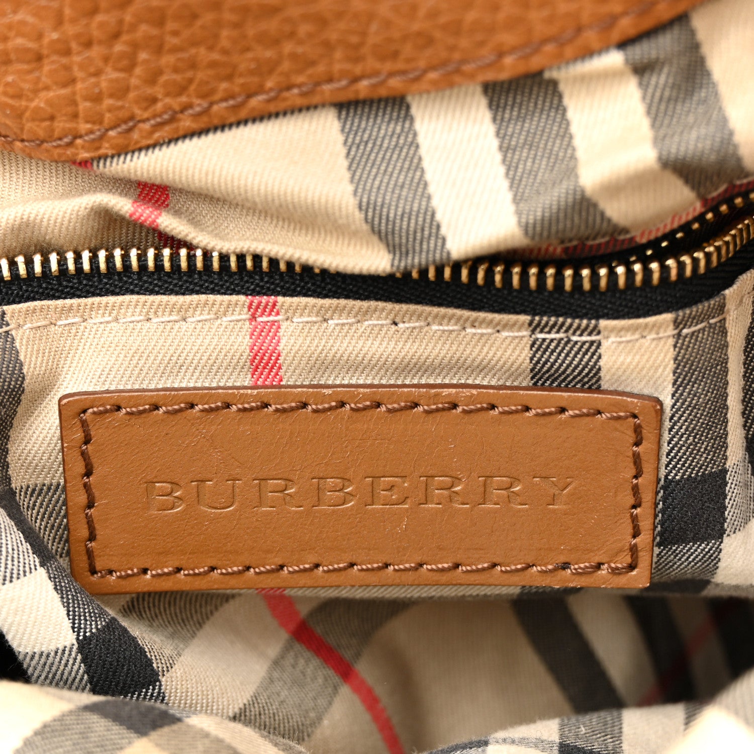 Burberry Grainy Calfskin Medium Golderton Tote Brown 6 of 12