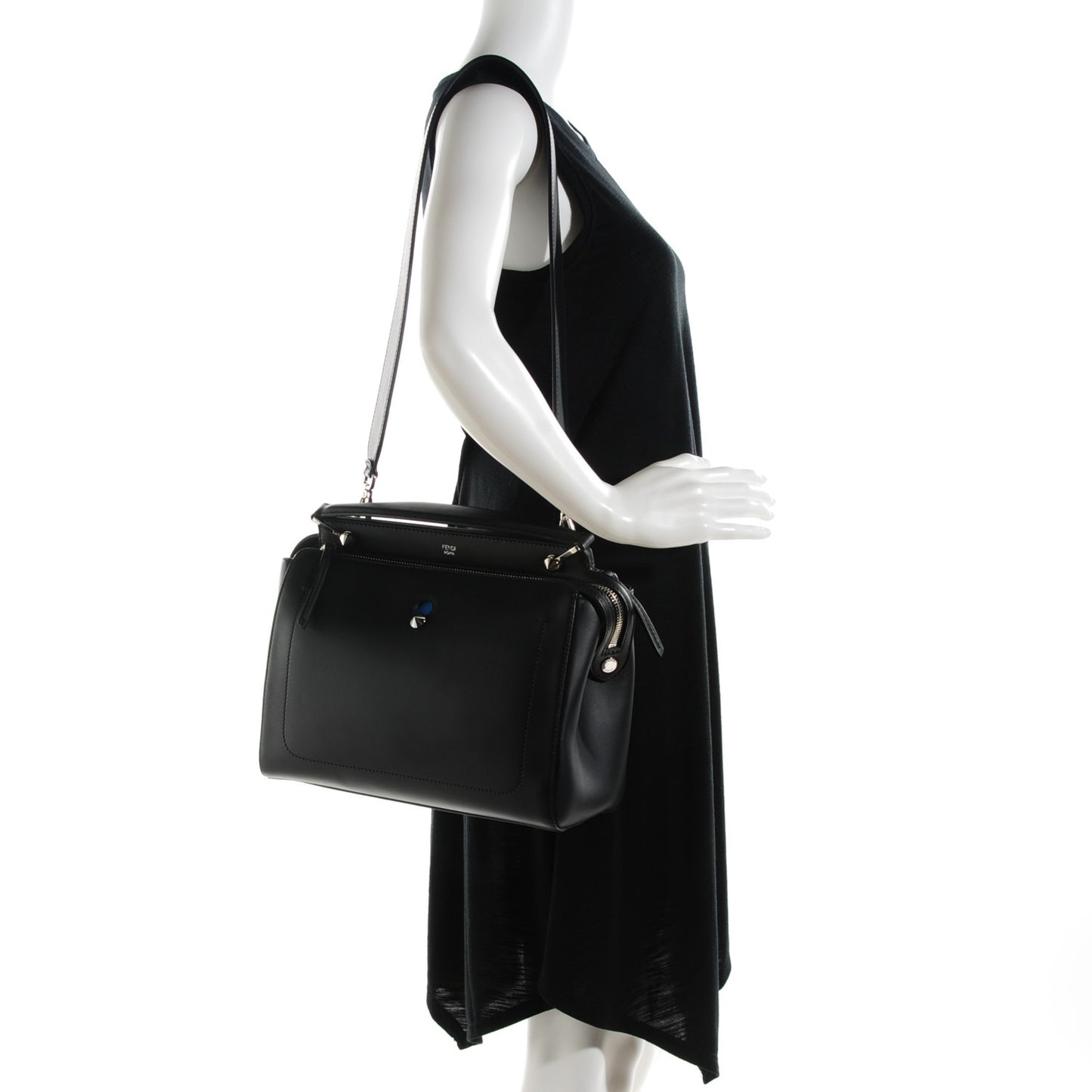 Vitello Baltico Dolce DotCom Satchel Black Blue Royal