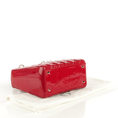 Christian Dior Patent Cannage Medium Lady Dior Red 4 of 7