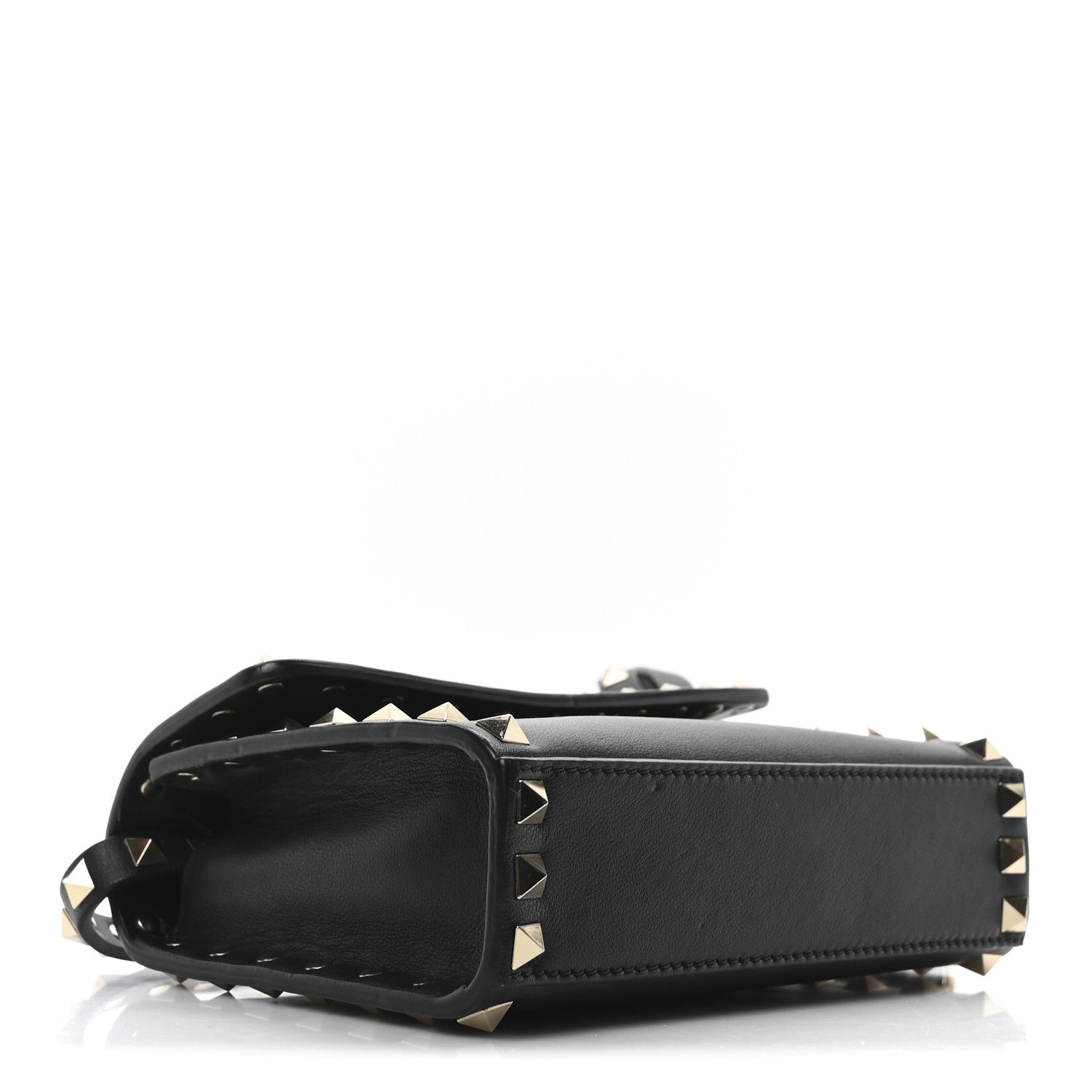 Valentino Garavani Grained Calfskin Rockstud Crossbody Bag Black 4 of 9