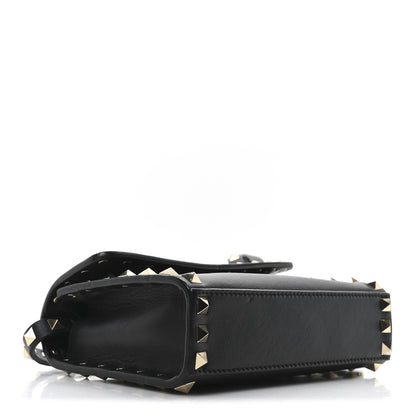 Valentino Garavani Grained Calfskin Rockstud Crossbody Bag Black 4 of 9