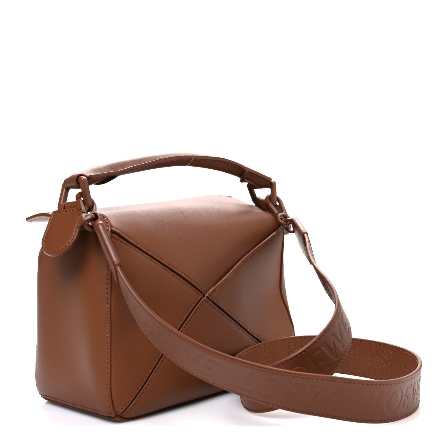 Loewe Satin Calfskin Small Puzzle Bag Pecan 3 of 9