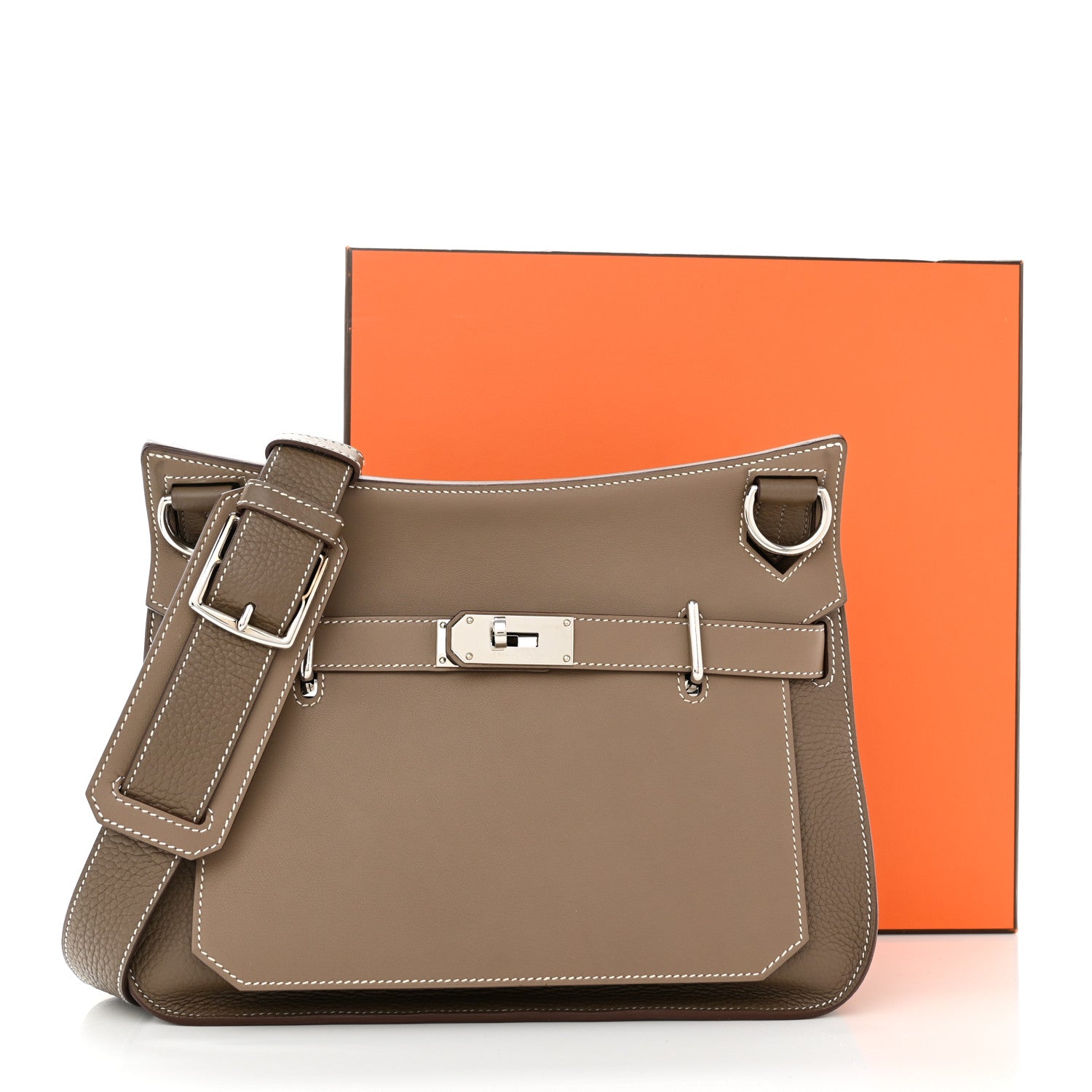 Hermes Taurillon Clemence Swift Jypsiere 31 Etoupe 13 of 13
