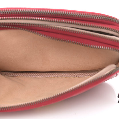 Gucci Calfskin Matelasse Mini GG Marmont Chain Crossbody Bag Hibiscus Red 5 of 13