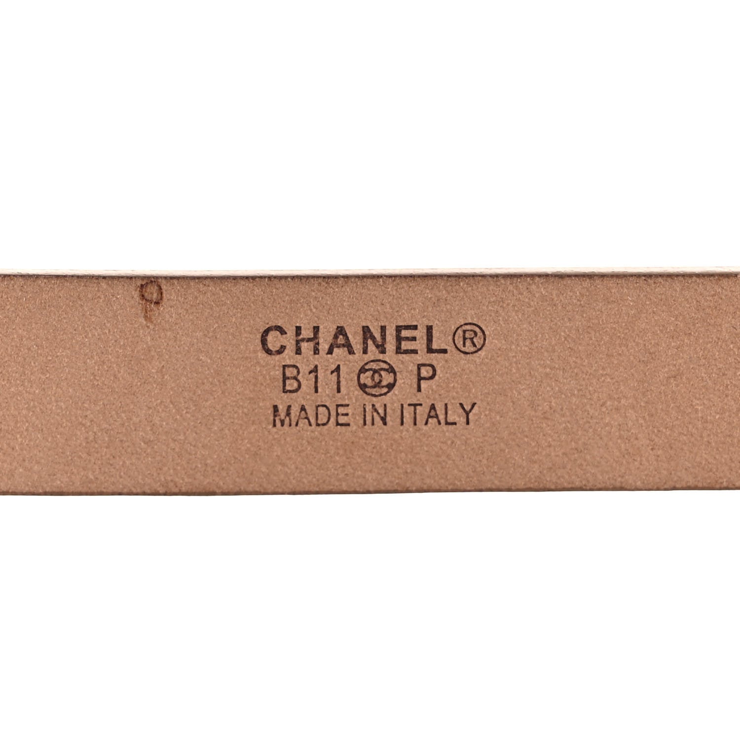 Chanel Patent CC Logo Skinny Belt 80 32 Beige 3 of 7