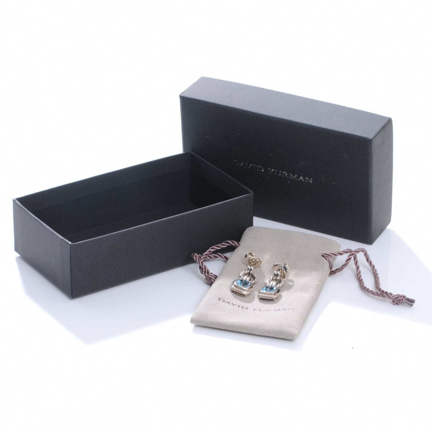 Sterling Silver London Blue Topaz Cushion Earrings