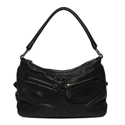 Prada Buffalo Pocket Shoulder Bag Black 1 of 11