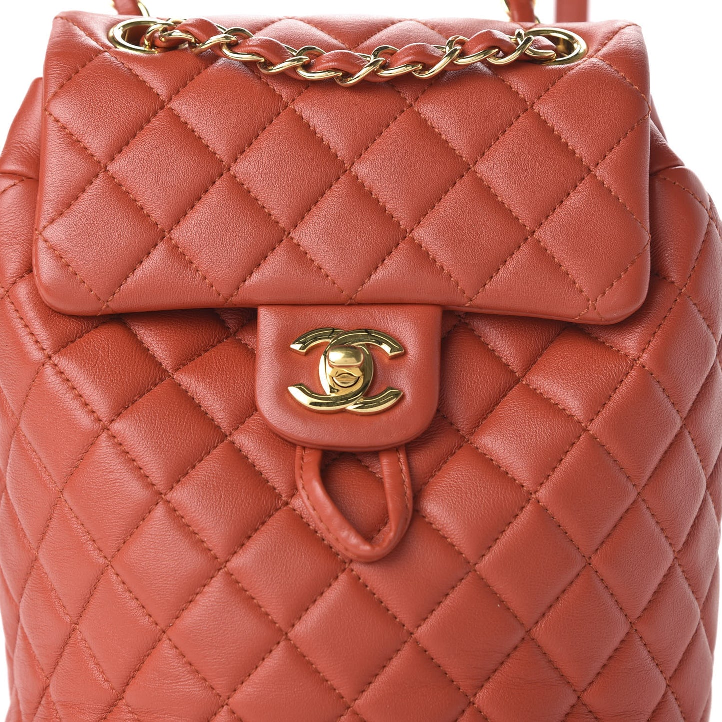 Calfskin Quilted Mini Urban Spirit Backpack Red