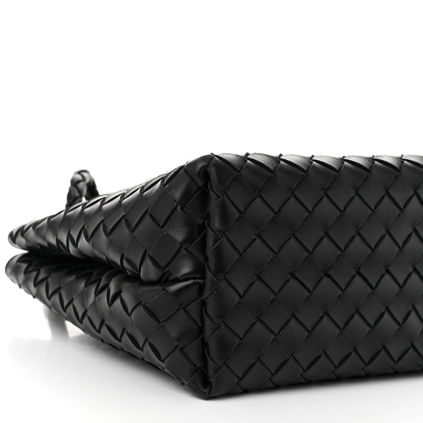Nappa Intrecciato Medium Andiamo Shoulder Bag Black
