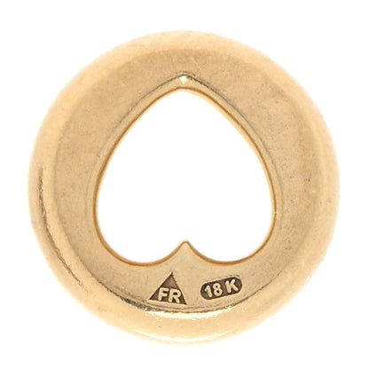 Foundrae 18K Yellow Gold 3mm Chubby Heart Beat Medallion 3 of 4