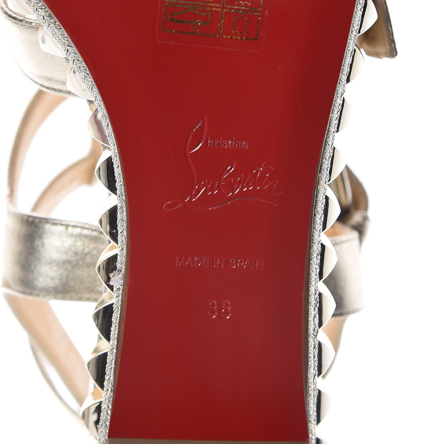Metallic Nappa Rocknbuckle 60 Platform Sandals 38 Gold