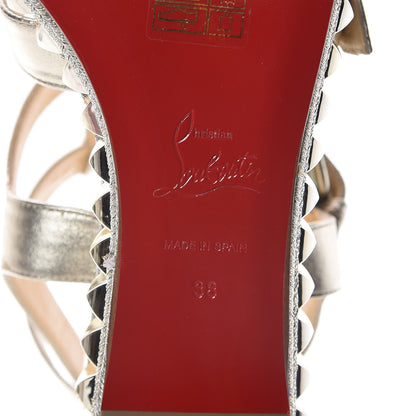 Christian Louboutin Metallic Nappa Rocknbuckle 60 Platform Sandals 38 Gold 6 of 7