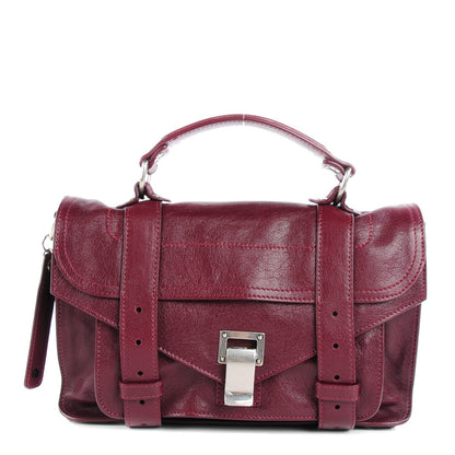 Proenza Schouler Lambskin Tiny PS1 Satchel Oxblood 1 of 13