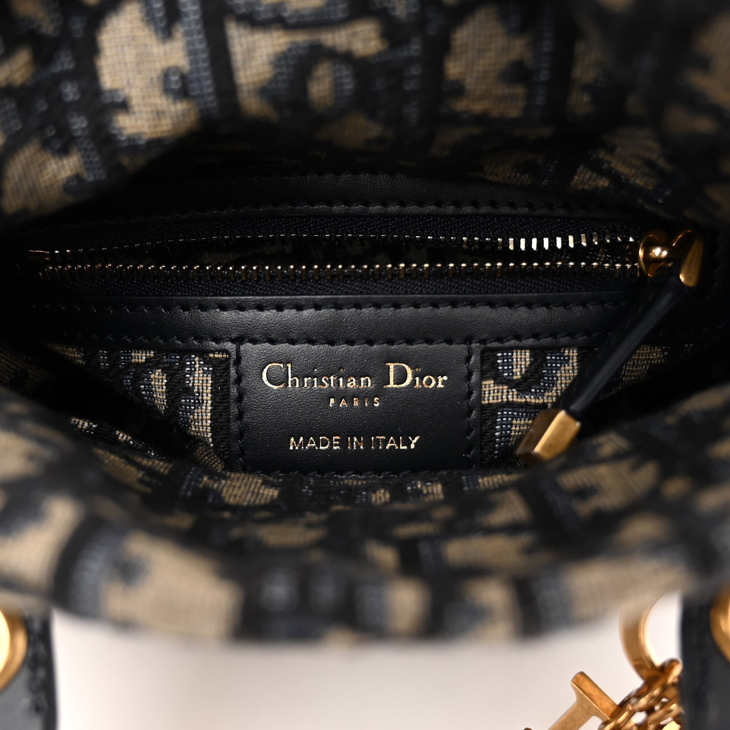 Christian Dior Wicker Oblique Mini Lady Dior Bag Blue 6 of 9