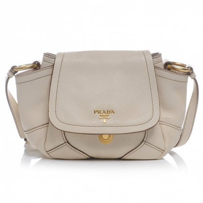 Prada Vitello Daino Crossbody Bag Talco 1 of 8