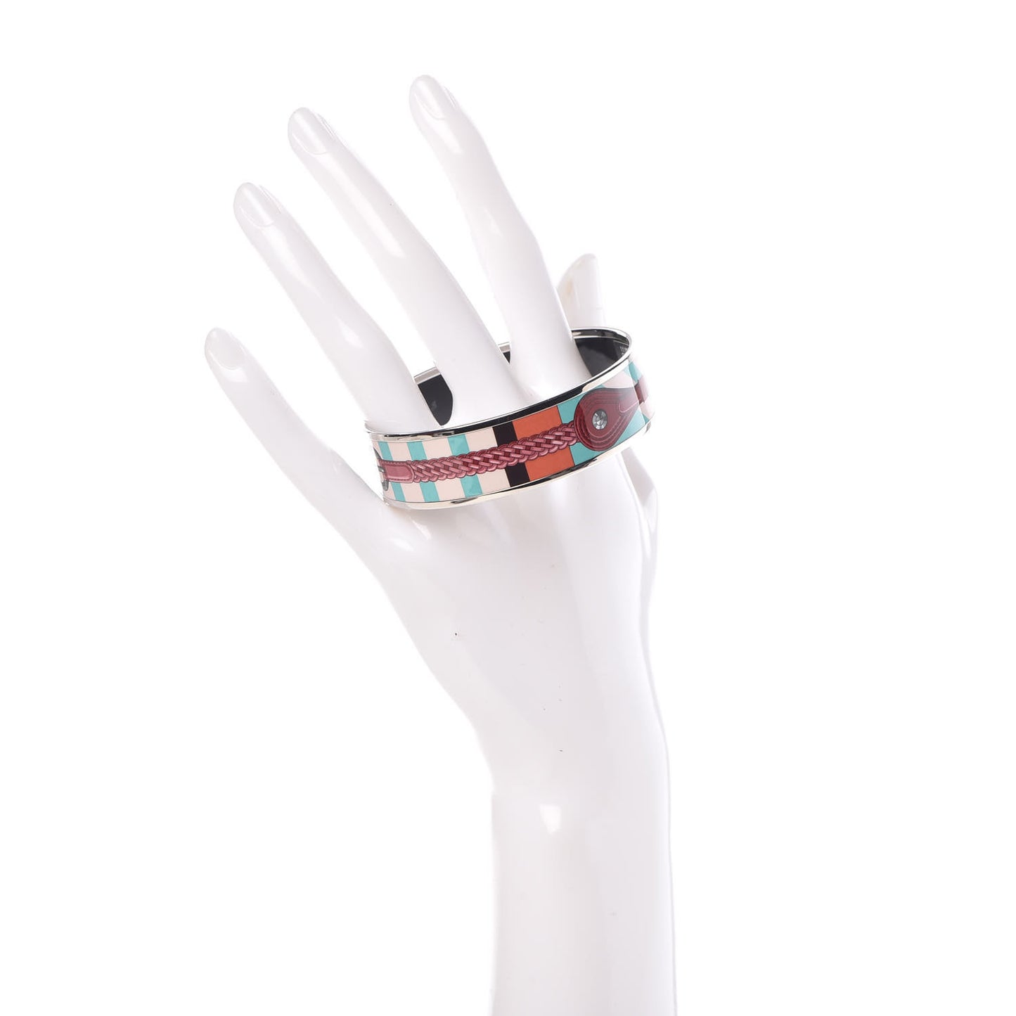 Enamel Printed Wide Coaching Bracelet 65 Rose Couture