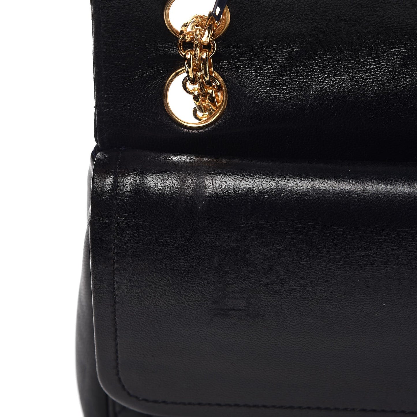 Lambskin Quilted Medium Bijoux Chain Double Flap Black
