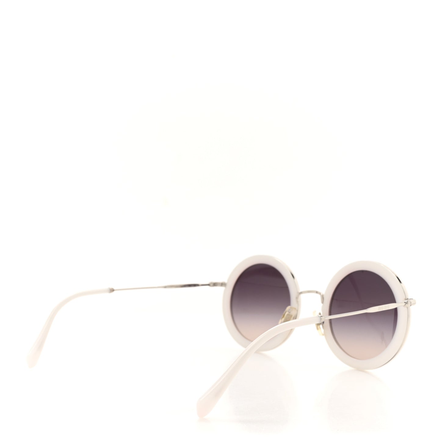 Metal Round Sunglasses SMU59U White