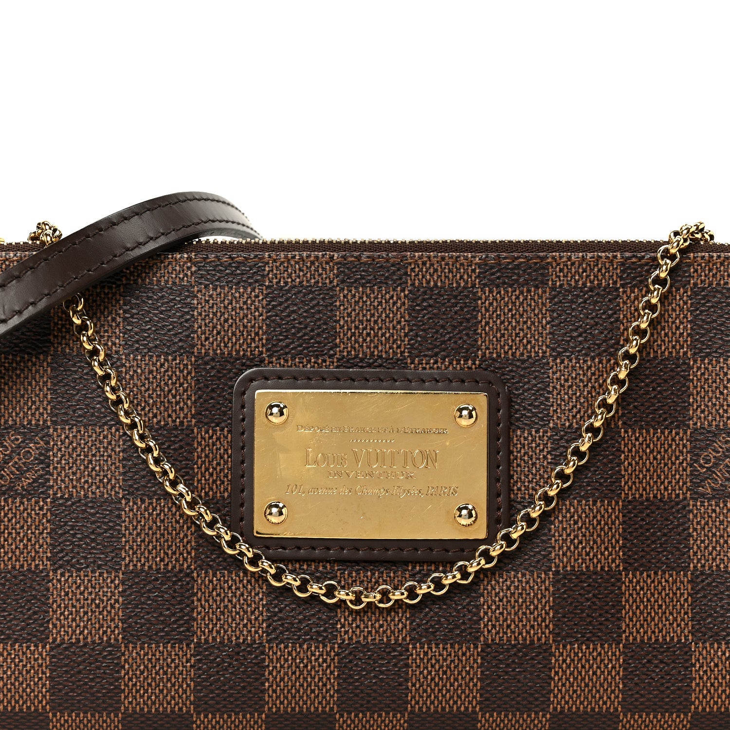Louis Vuitton Damier Ebene Eva Clutch 8 of 10