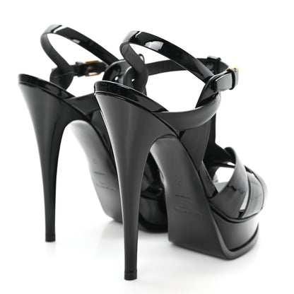 Saint Laurent Patent Tribute 105 Platform Sandals 37 Black 5 of 10