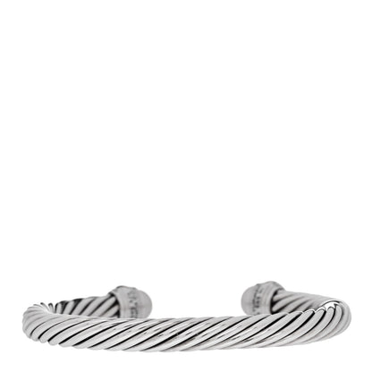 David Yurman Sterling Silver 14K Yellow Gold Pearl 7mm Cable Classics Bracelet 2 of 3