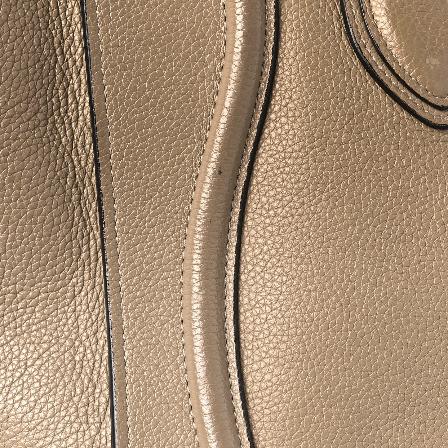 Drummed Calfskin Mini Luggage Dune