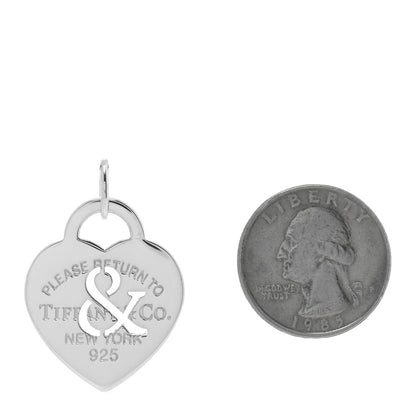 Tiffany Sterling Silver Return to Tiffany Ampersand Heart Charm 2 of 4