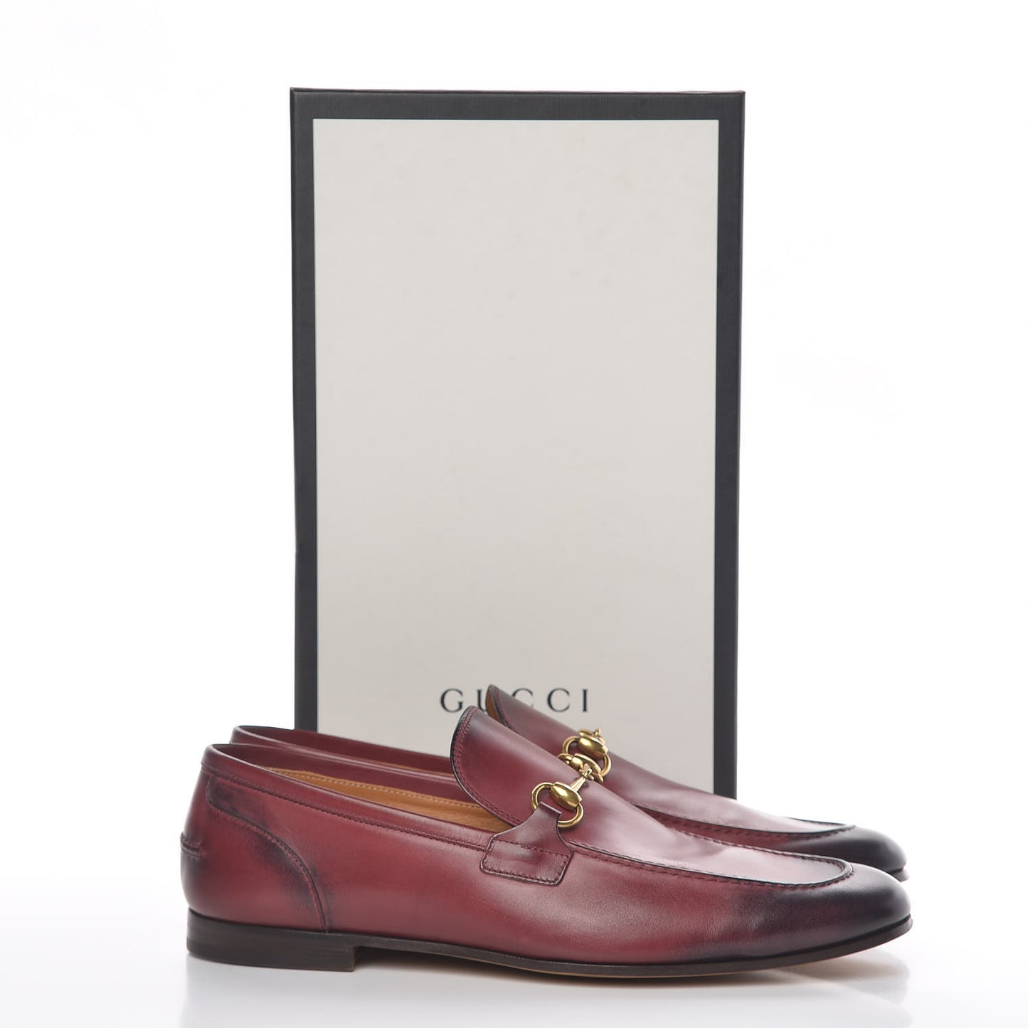 Calfskin Horsebit Mens Jordaan Loafers 10 Strong Red
