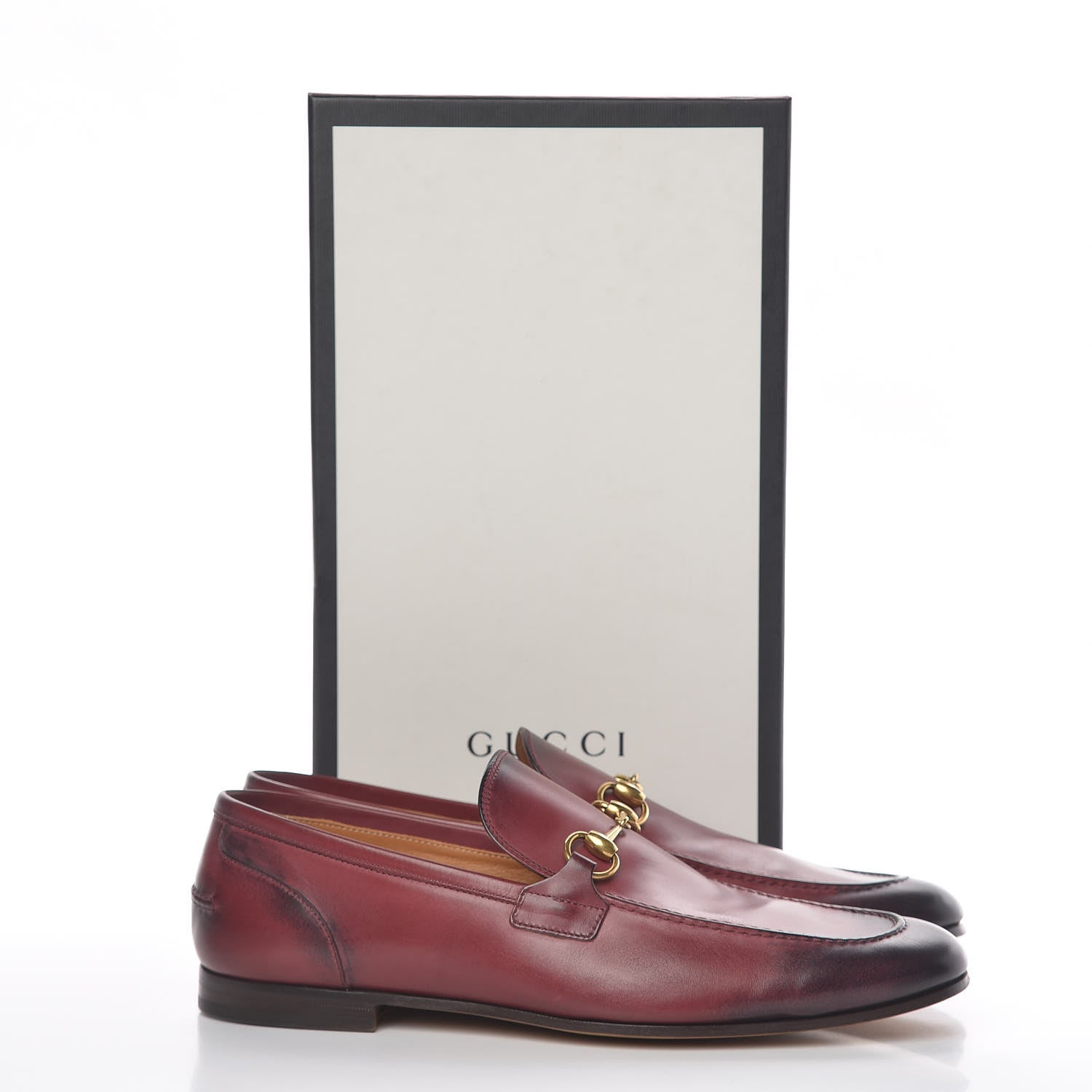 Gucci Calfskin Horsebit Mens Jordaan Loafers 10 Strong Red 11 of 11