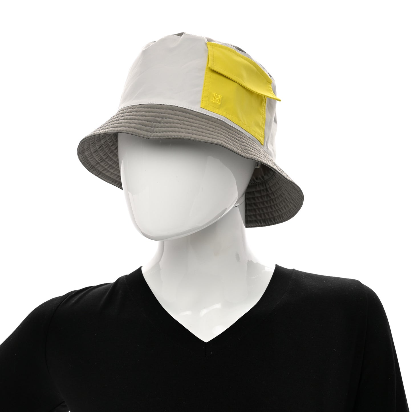 Technical Canvas Mens Ethan Bucket Hat 59 Vapeur Soufre Gravier