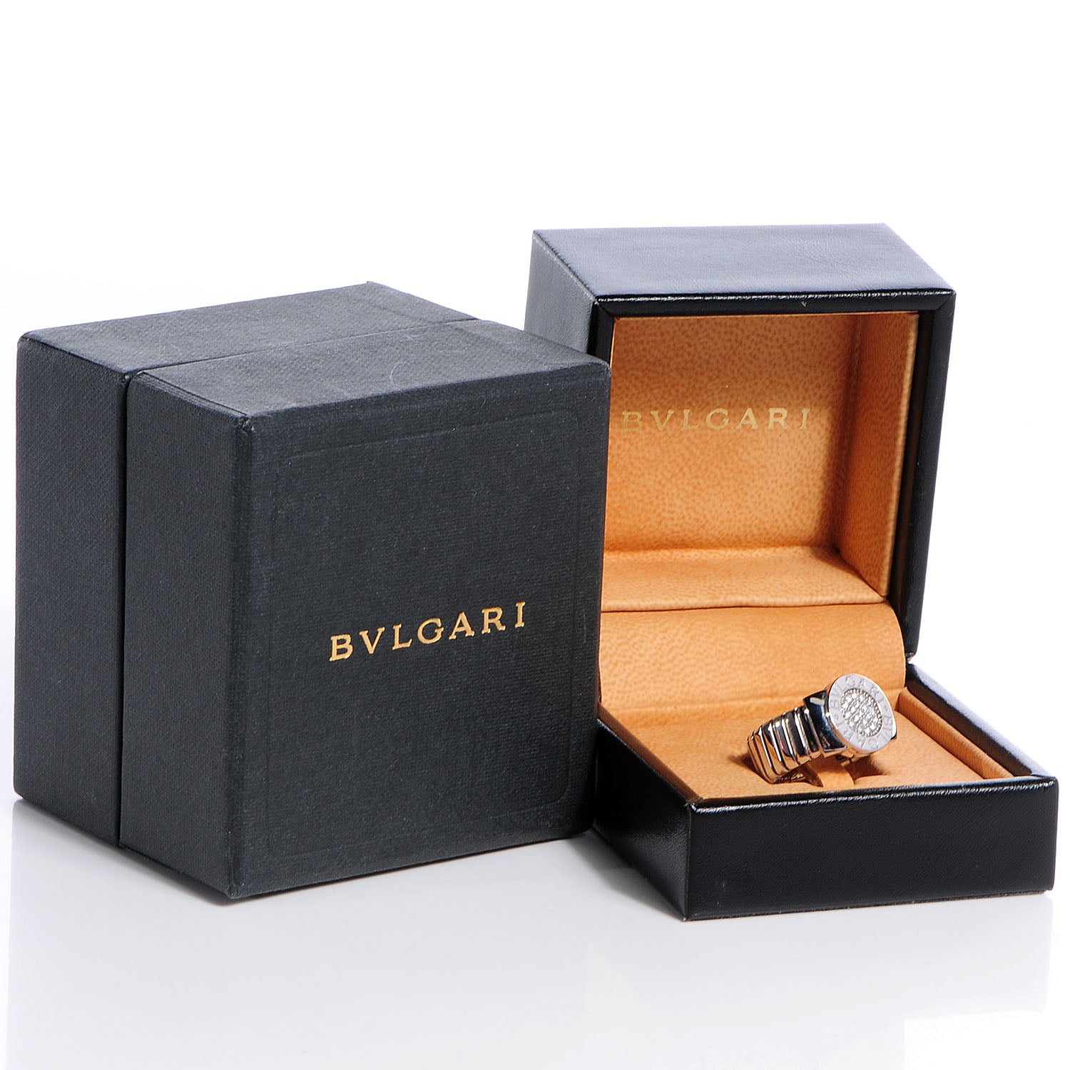 Bulgari BVLGARI 18K White Gold Diamond Tubogas Ring 5 6 of 6