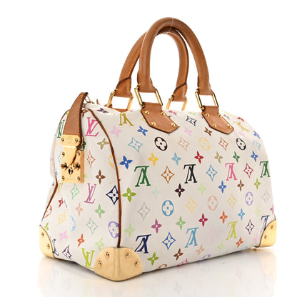 Louis Vuitton Monogram Multicolor Speedy 30 White 3 of 9